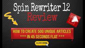 spin rewriter 12 - spin rewriter demo | watch spin rewriter 12 in action (spin rewriter 12 review)