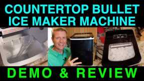 Countertop Ice Maker Machine Fast Bullet Style Ice by AGLUCKY Demo and Review