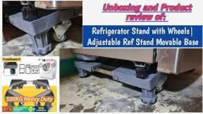 Unboxing and Product review of: Refrigerator Stand with Wheels| Adjustable Ref Stand Movable Base
