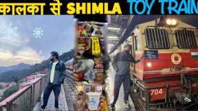 SHIMLA TOY TRAIN Journey In WINTER | SHIVALIK Deluxe express IRCTC Food REVIEW 😋
