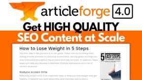 ARTICLE FORGE Review (AI Content Writer)