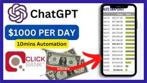 How to use Chat GPT to make money with ClickBank Affiliate Marketing using Free Traffic.