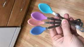 Munchkin White Hot Safety Spoons Review, Good spoons, but orange and yellowish baby foods will stain