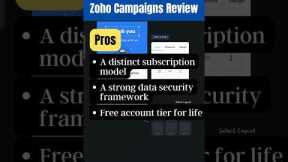 Zoho Campaigns Reviews by Paid Users