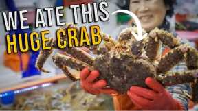 We ate the LARGEST CRAB we could find in Busan's JAGALCHI MARKET // Busan Street Food