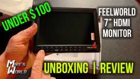 Feelworld 7 HD Monitor UNBOXING & REVIEW Plus the $8 Monitor Case