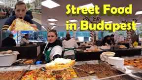 STREET FOOD in BUDAPEST. Hungarian LANGOS. Fish, sausages and more. 😋