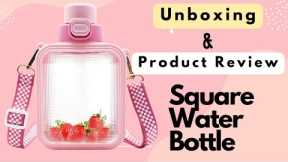 Unboxing & Product Review Square Water Bottle - Product Review - Amazon Must Haves