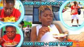 VIRGIN ISLANDS DAY 2 | Walking Food Tour Review + Luxury Champagne Sunset Cruise Review (BDAY VACAY)