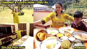 Cheapest & Budget Hotel In Ooty | Breakfast Ooty | Best Restaurants | Food Review Tamil | Room Tour