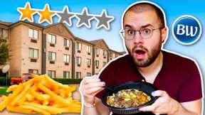 Eating at the Best Western Hotel for 24 HOURS! 2-STAR Motel Review!