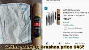 Amazon product unboxing video | Artios painting brushes 945₹ | Amazon review