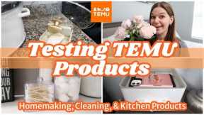 TESTING TEMU PRODUCTS | TEMU CLEANING, ORGANIZING, + KITCHEN PRODUCTS