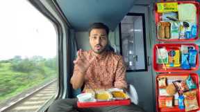 Trivandrum Rajdhani Express train journey in 3rd AC *Premium Food review* 😋
