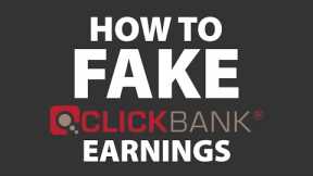 How to Fake ClickBank Earnings | Affiliate Resources, Inc.