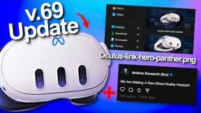 NEW! Meta Quest v69 Update - New Quest 3s Leaks + Meta's New MR Glasses Headset (And More)