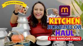 Meesho Trendy Kitchen & Homedecor Haul | Live Unboxing Meesho Random Finds Honest Review #meeshohaul