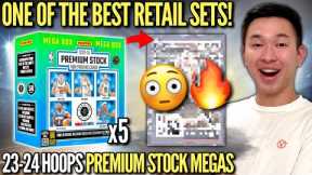 FINALLY A GOOD RETAIL SET (HOT)! 🥵 2023-24 Panini NBA Hoops Premium Stock Basketball Mega Box Review