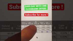 $499 With Clickbank in ONE DAY! #Shorts