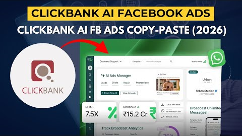 ClickBank AI Facebook Ads Copy Paste Tutorial (2026 Tutorial)