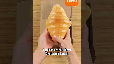 Is the viral Temu lamp a real croissant?! 🥐 #bread #funny #products #aliexpress #amazon #satisfying