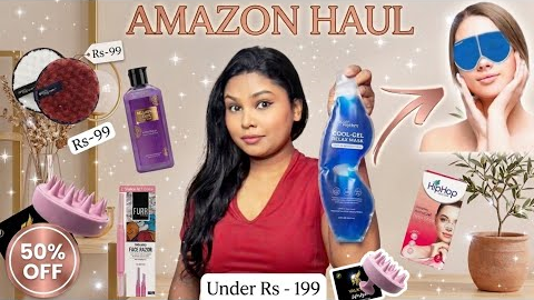 Amazon haul 🚨 Under Rs - 199 | Makeup, Skincare, Haircare | #amazonhaul 