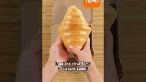 Is the viral Temu lamp a real croissant?! 🥐 #bread #funny #products #aliexpress #amazon #satisfying
