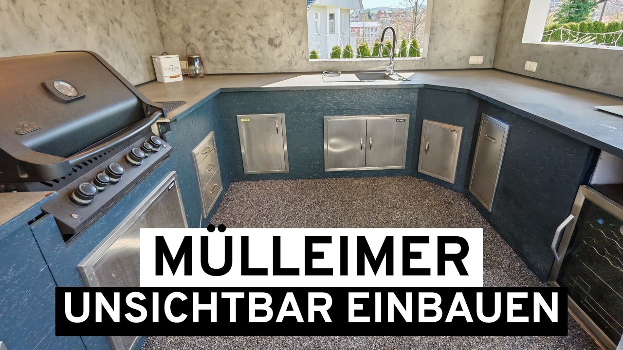 Mülleimer in Gartenküche integrieren – sauber, praktisch und unsichtbar