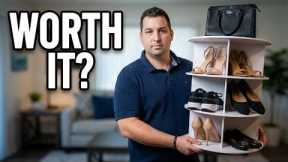 I Tested the SpaceAid Rotating Shoe Rack - Here's What I Found