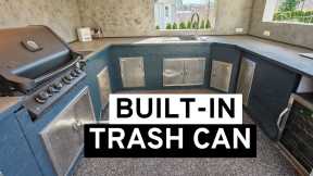 Built In Trash Can for Outdoor Kitchen – Clean and Practical Solution