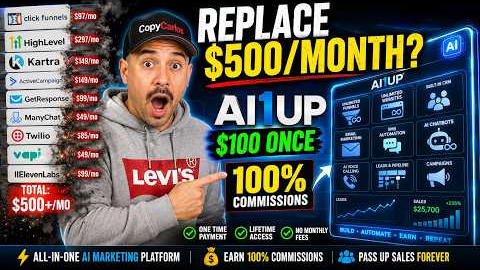 AI1UP Review | Unlimited AI Marketing Tools + 100% Commissions?